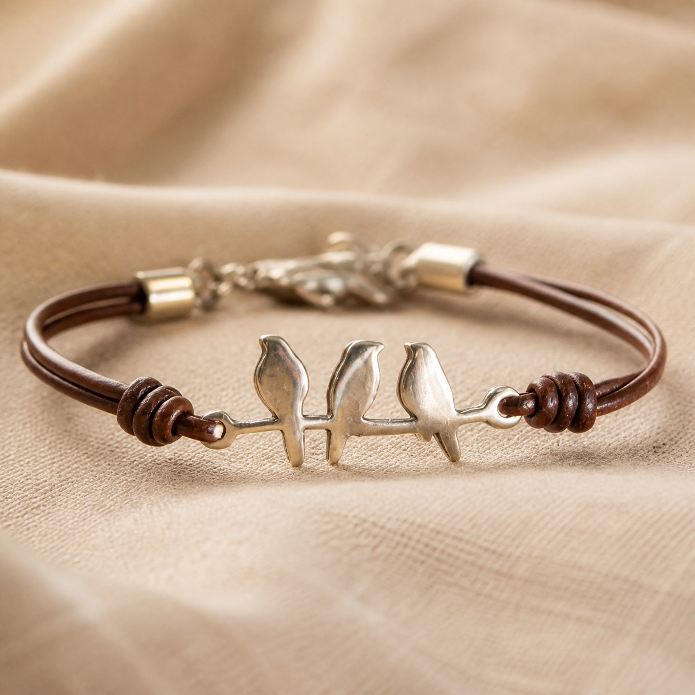 Elara Vintage Bird Rope Bracelet