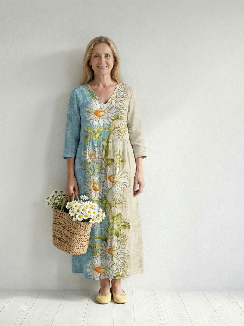 Isabelle Elegant Floral Midi Dress