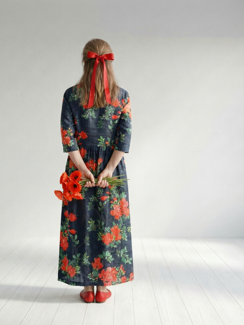 Eloise Soft Drape Midi Dress