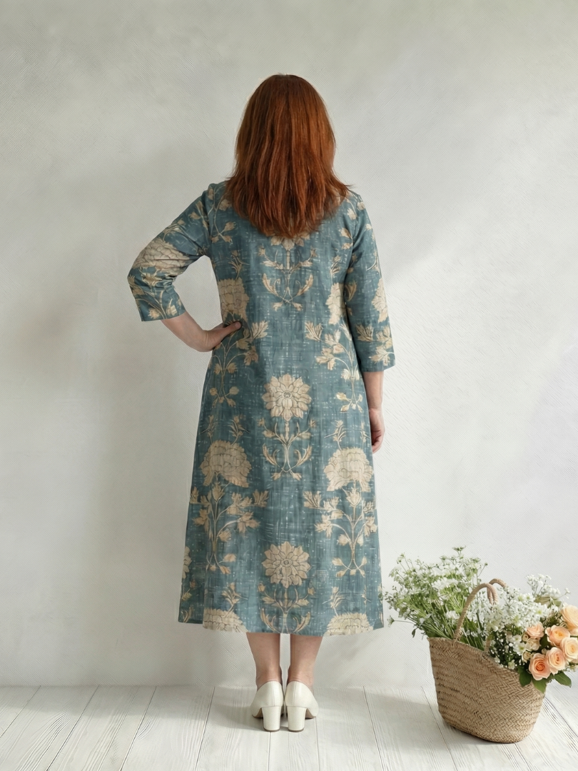 Amelie Elegant Floral Midi Dress