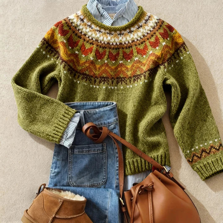 Amelie Vintage Fair Isle Jumper