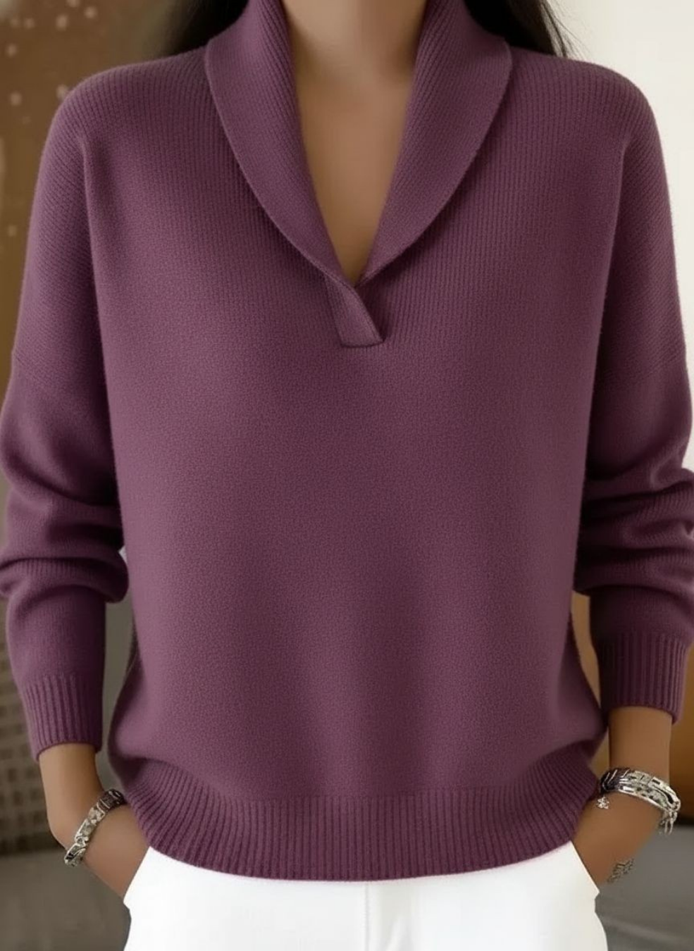 Margaret™ | Elegant V-Neck Jumper