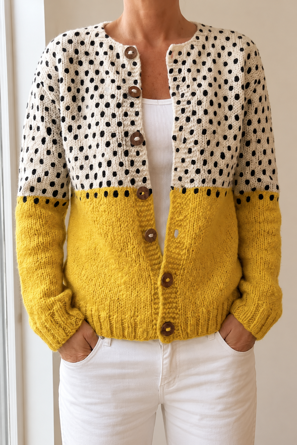 Amelie Vintage Knit Cardigan Sweater | SIMSHA
