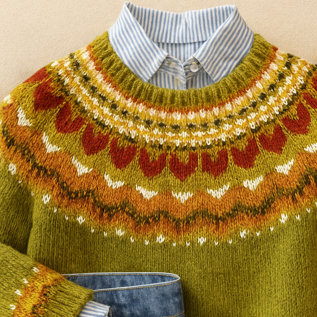 Amelie Vintage Fair Isle Jumper