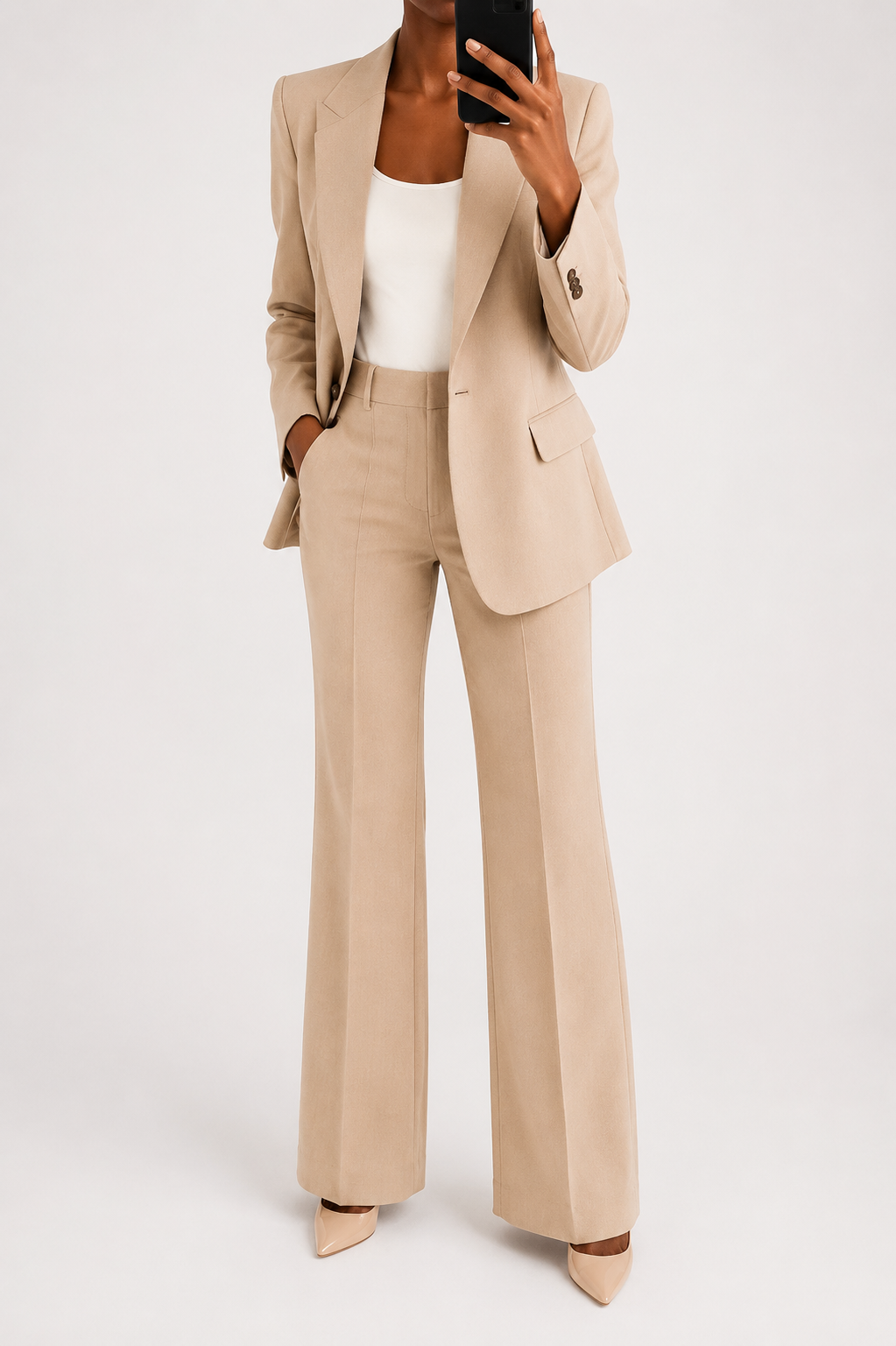 Aurelia Draped Two-Piece Trouser Set | SIMSHA