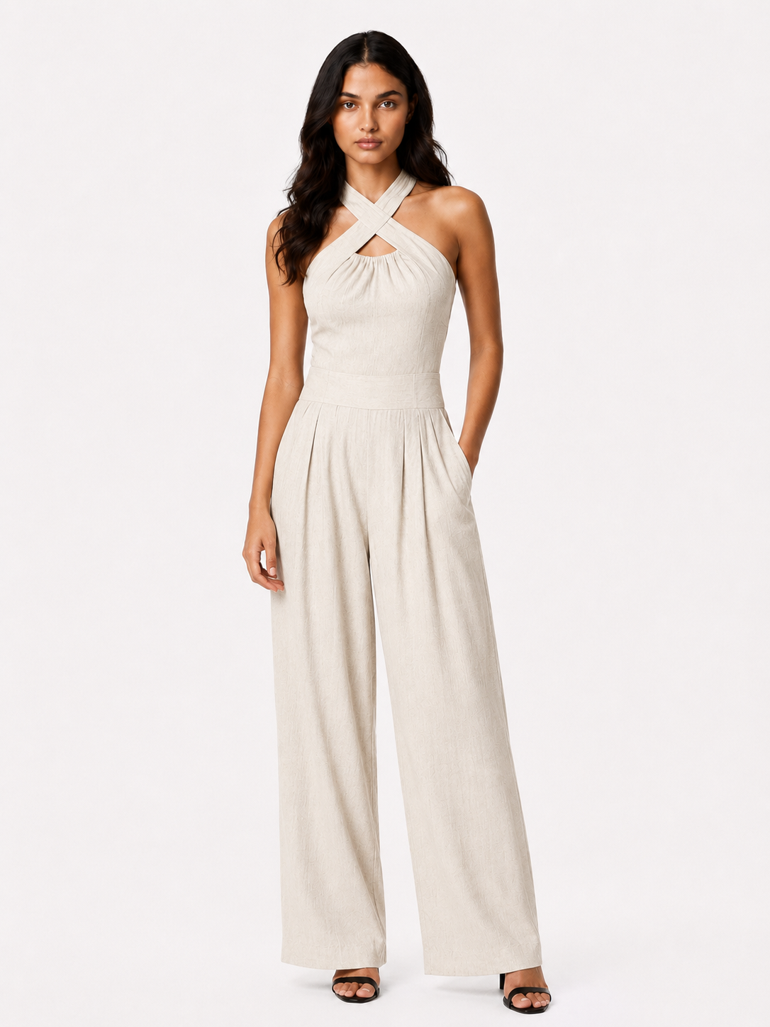 Midnight Elegance Halter Jumpsuit | SIMSHA