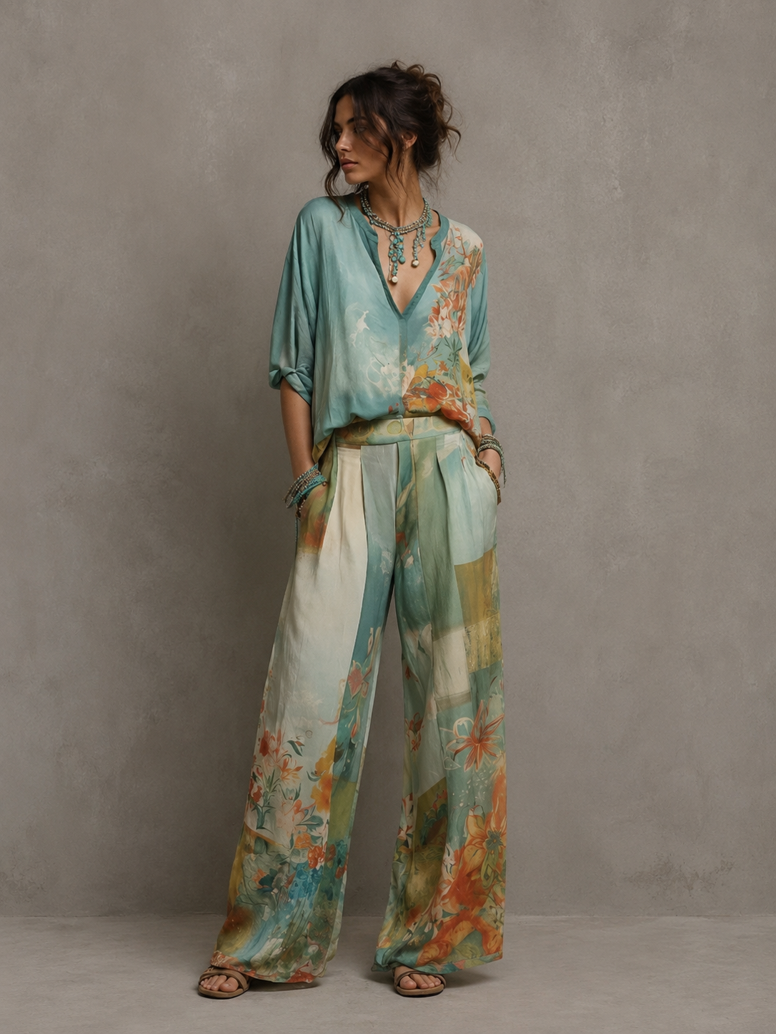 Coastal Bloom Co-Ord Set | SIMSHA
