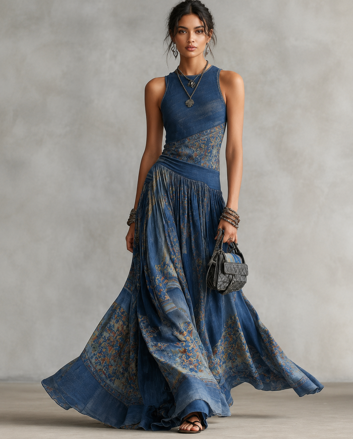 Azure Grace Maxi Dress | SIMSHA