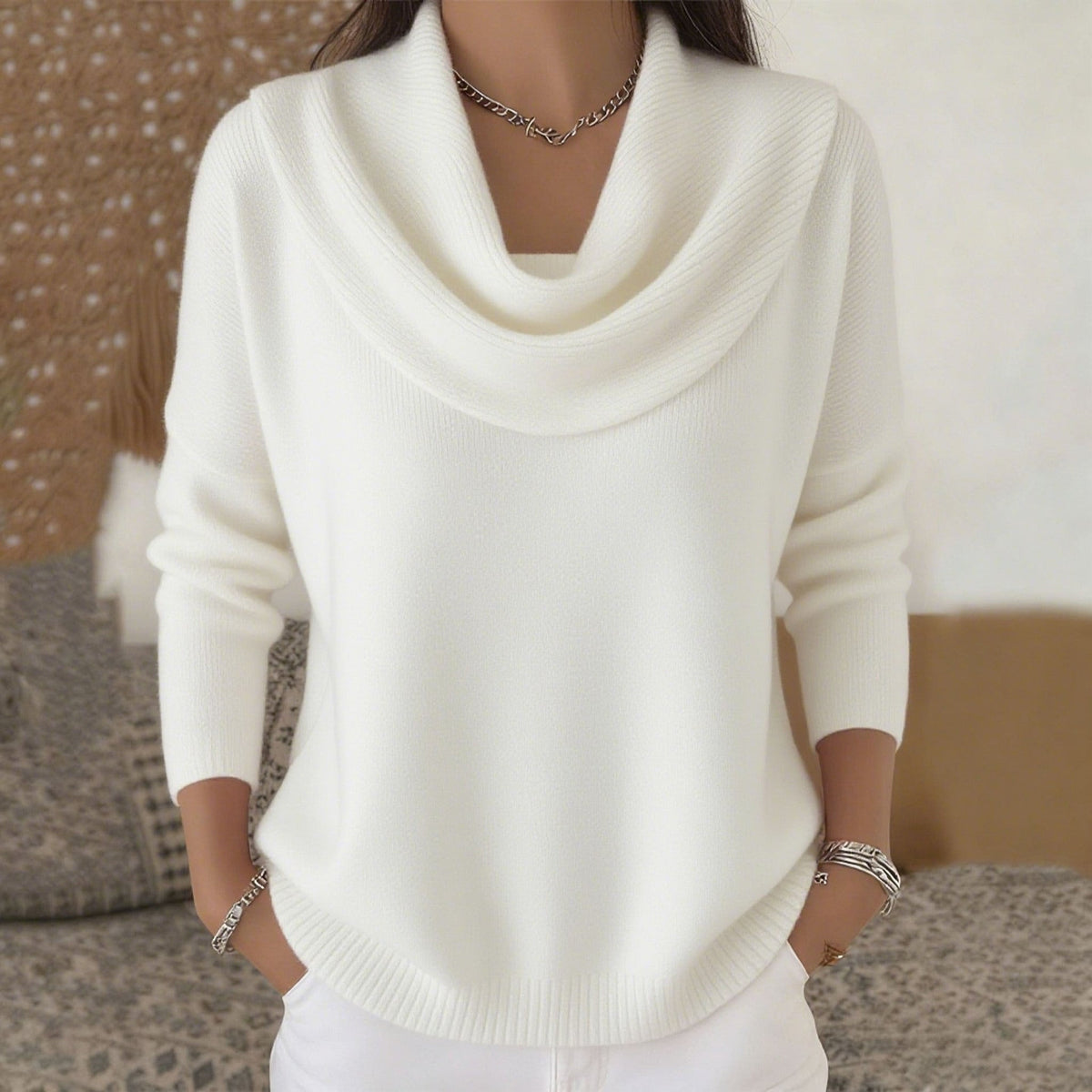 Eleanor™ | Elegant Cowl Neck Jumper