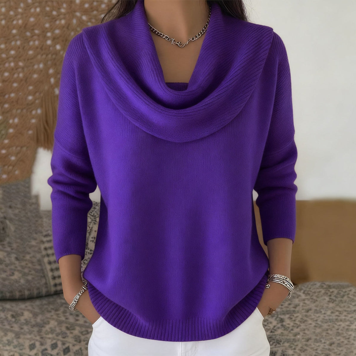 Eleanor™ | Elegant Cowl Neck Jumper