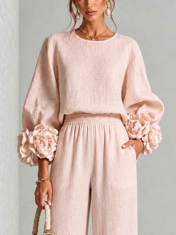 Aurelia™ | Sculpted Floral Two-Piece Set