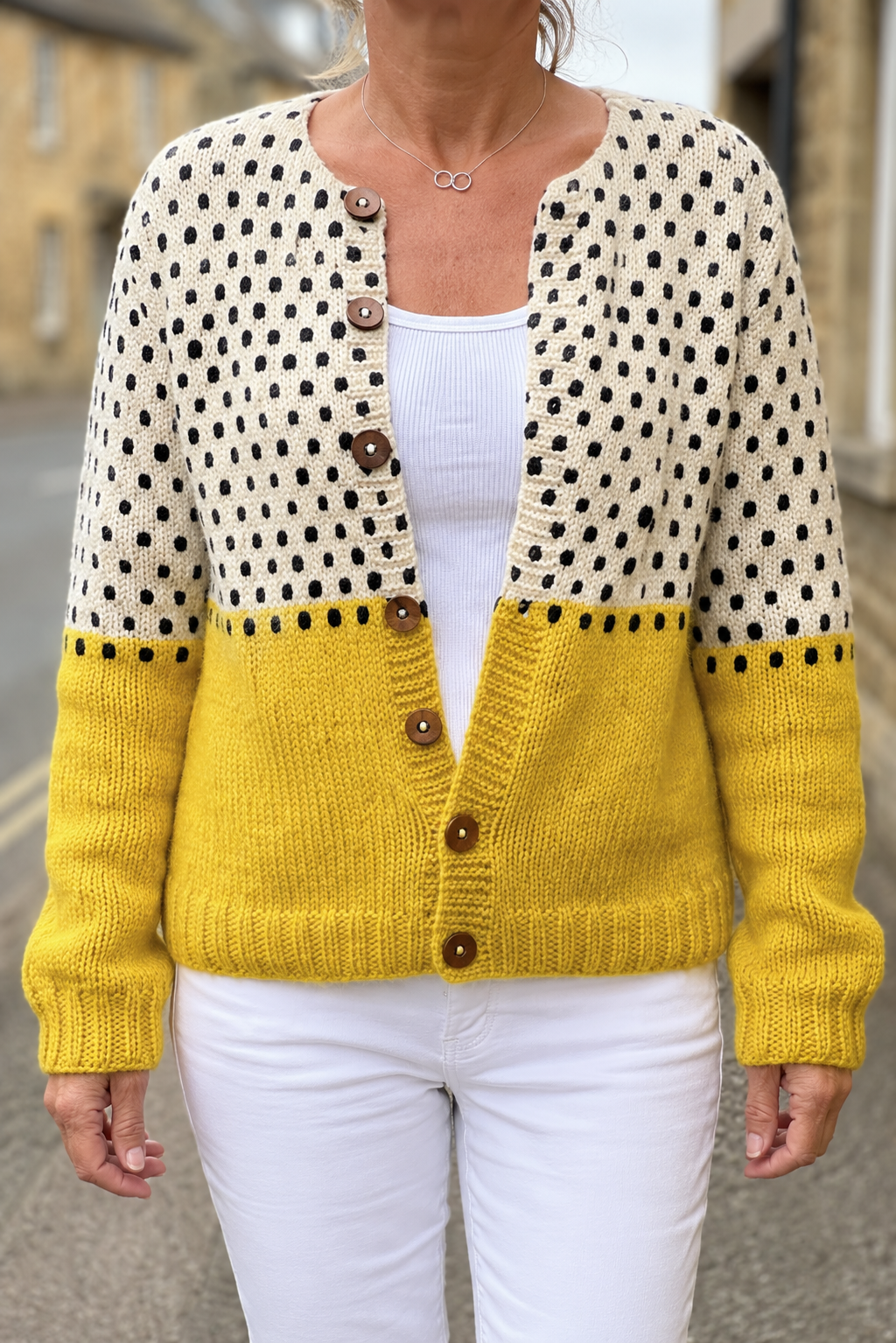 Amelie Vintage Knit Cardigan Sweater | SIMSHA