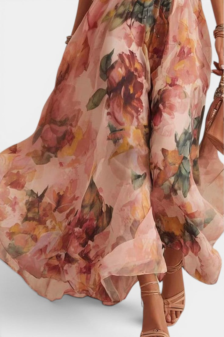Seraphina Floral One-Shoulder Maxi Dress | SIMSHA