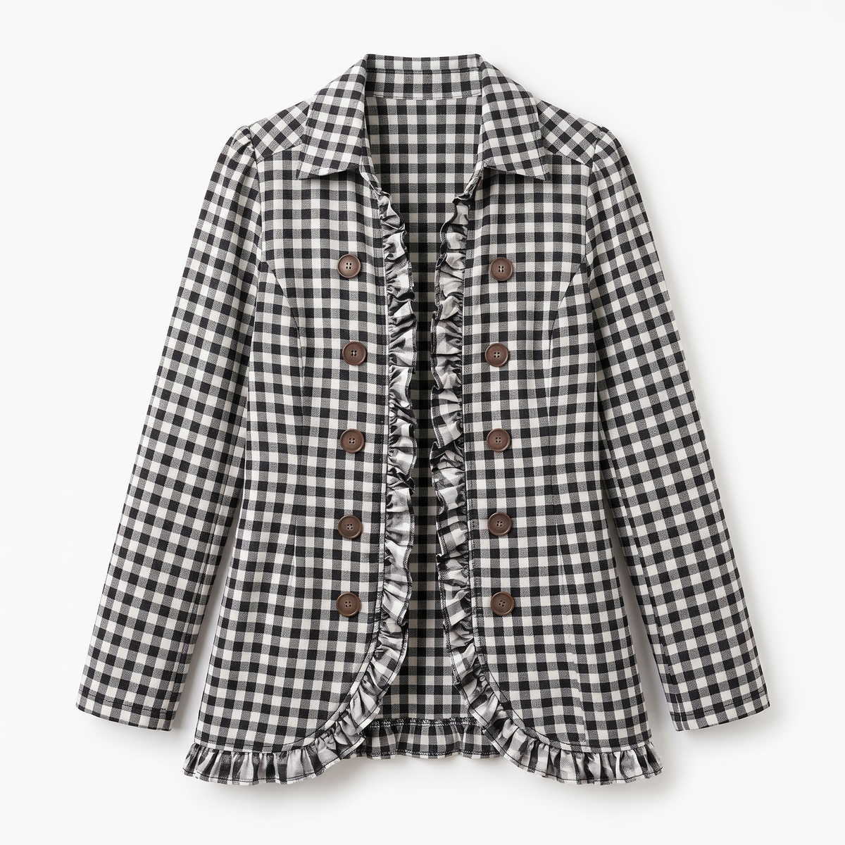 Madeleine™ Gingham Button Jacket