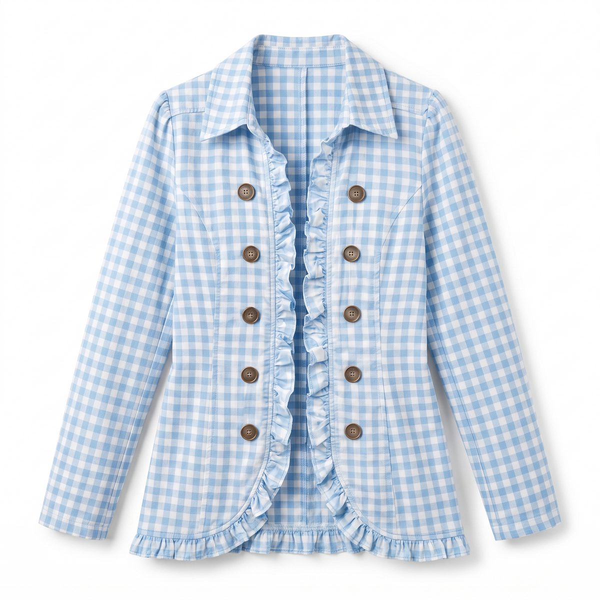 Madeleine™ Gingham Button Jacket