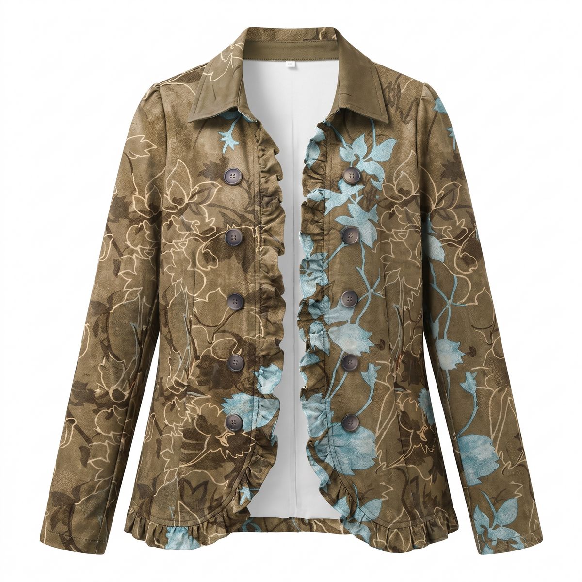 Isla™ Vintage Floral Ruffle Jacket