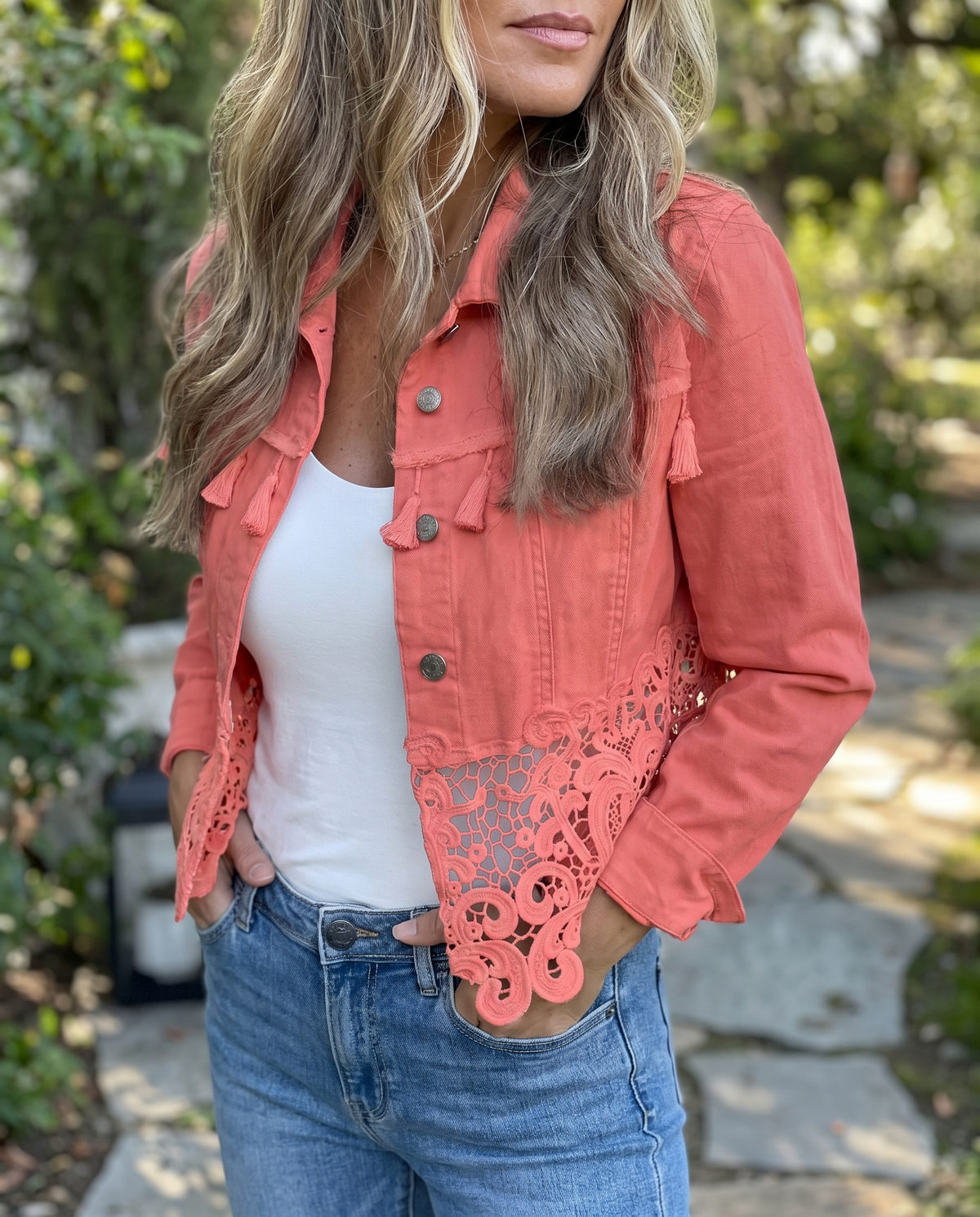 Genevieve™ Fringe Lace Jacket