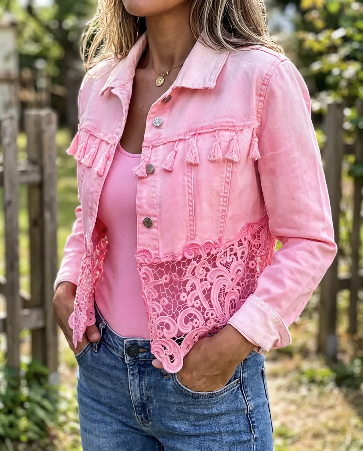 Genevieve™ Fringe Lace Jacket