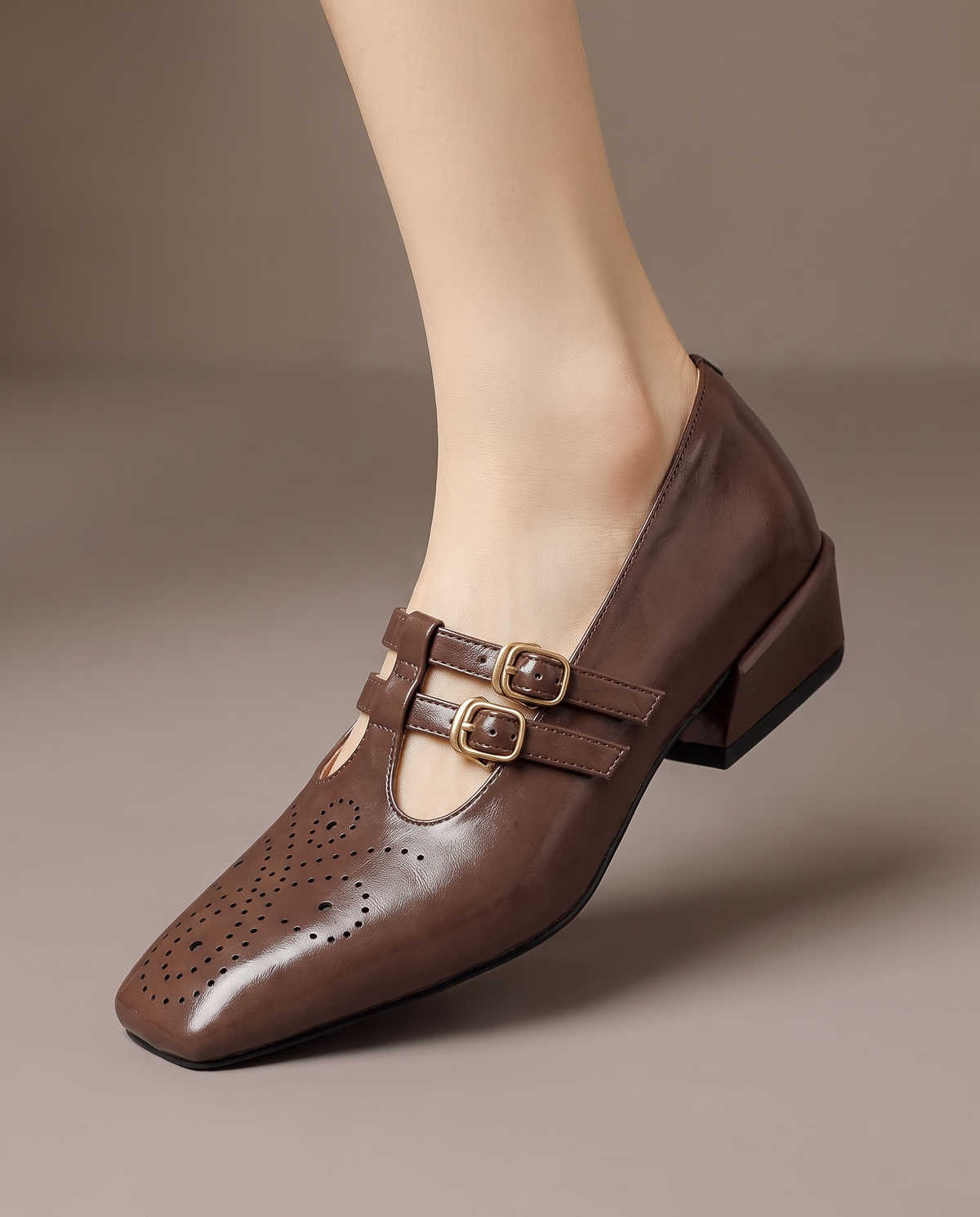 Estelle™ Vintage Double-Buckle Heels