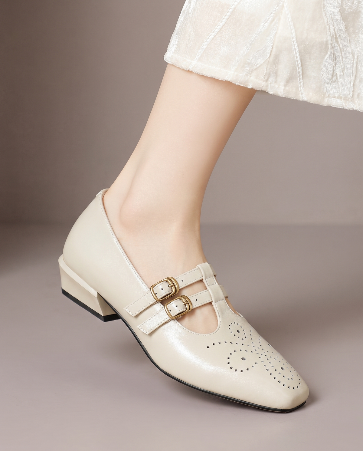 Estelle™ Vintage Double-Buckle Heels