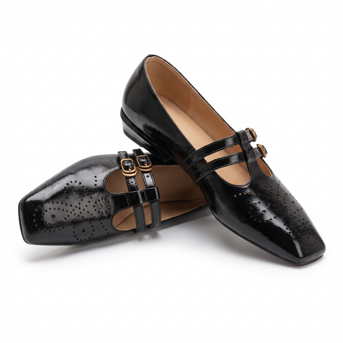 Estelle™ Vintage Double-Buckle Heels