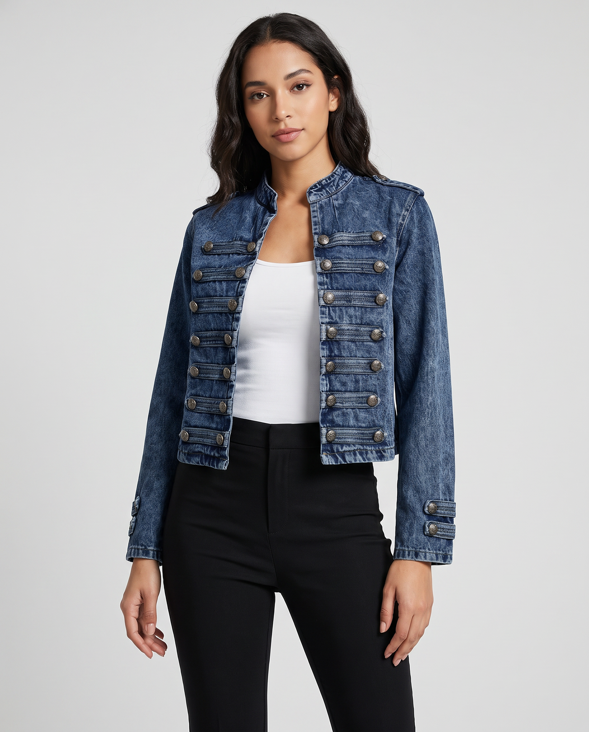 Amelia™ Statement Button Denim Jacket