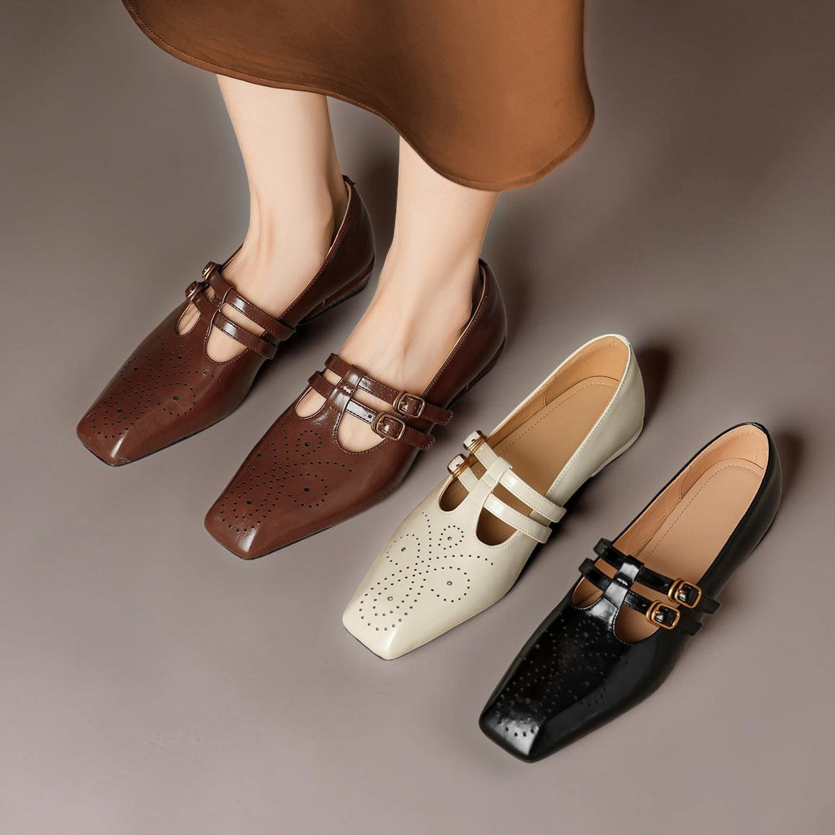 Estelle™ Vintage Double-Buckle Heels