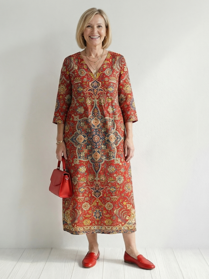 Sienna Flattering Floral Midi Dress