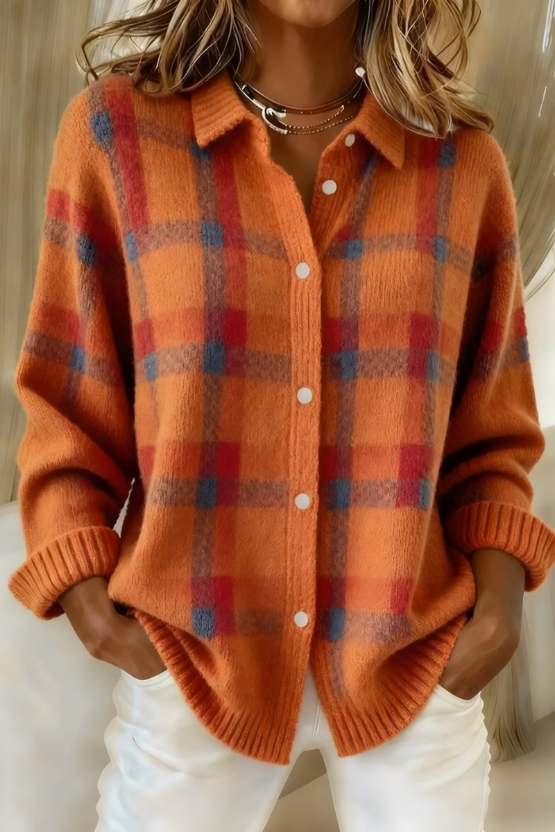 Margot™ | Heritage Check Knit Cardigan