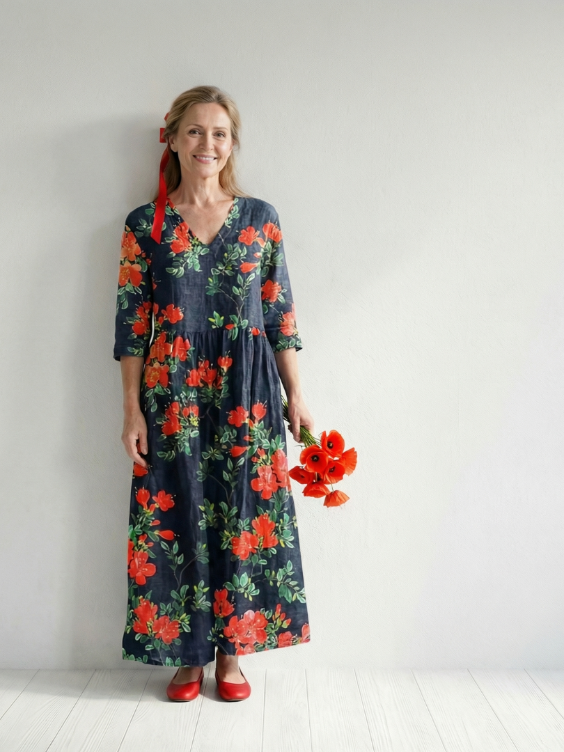 Eloise Soft Drape Midi Dress
