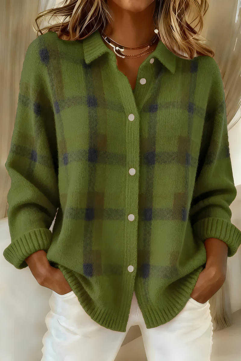 Margot™ | Heritage Check Knit Cardigan