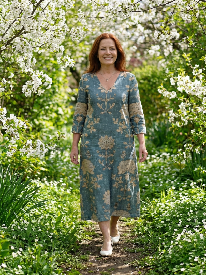 Amelie Elegant Floral Midi Dress