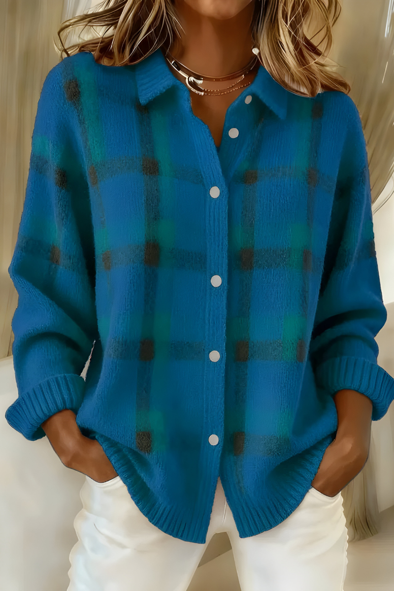 Margot™ | Heritage Check Knit Cardigan