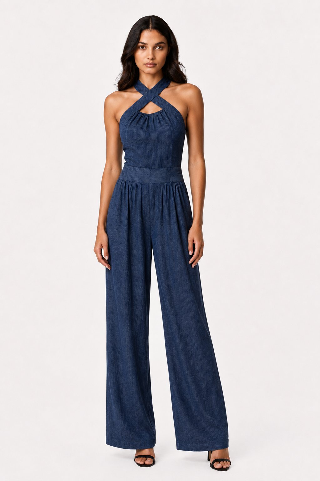 Midnight Elegance Halter Jumpsuit | SIMSHA