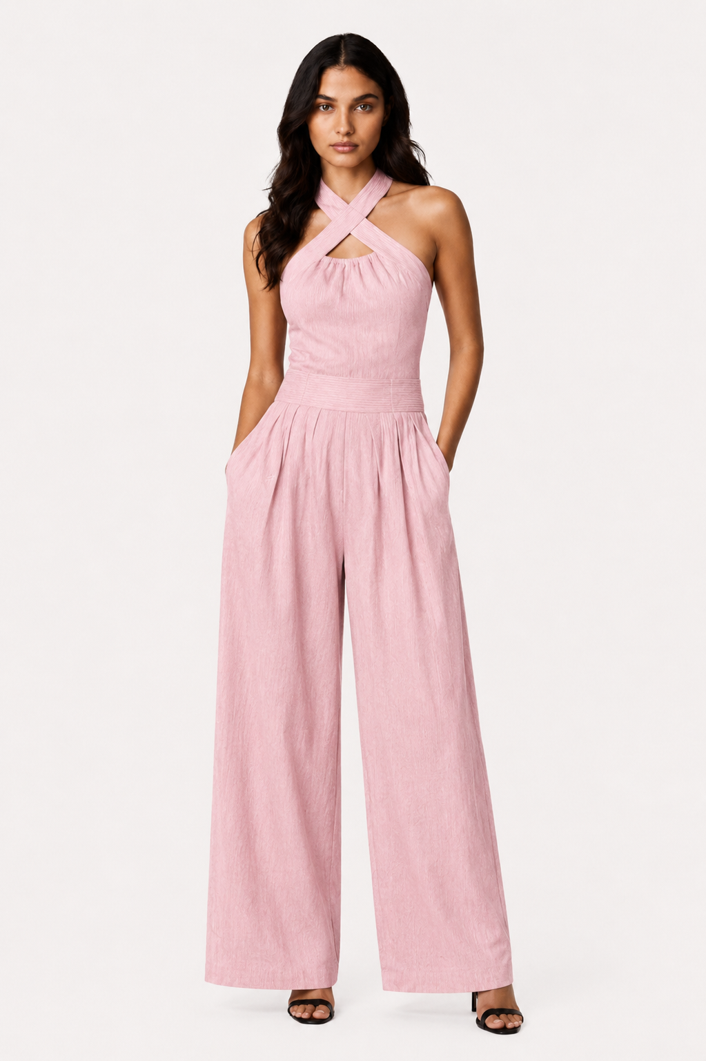 Midnight Elegance Halter Jumpsuit | SIMSHA