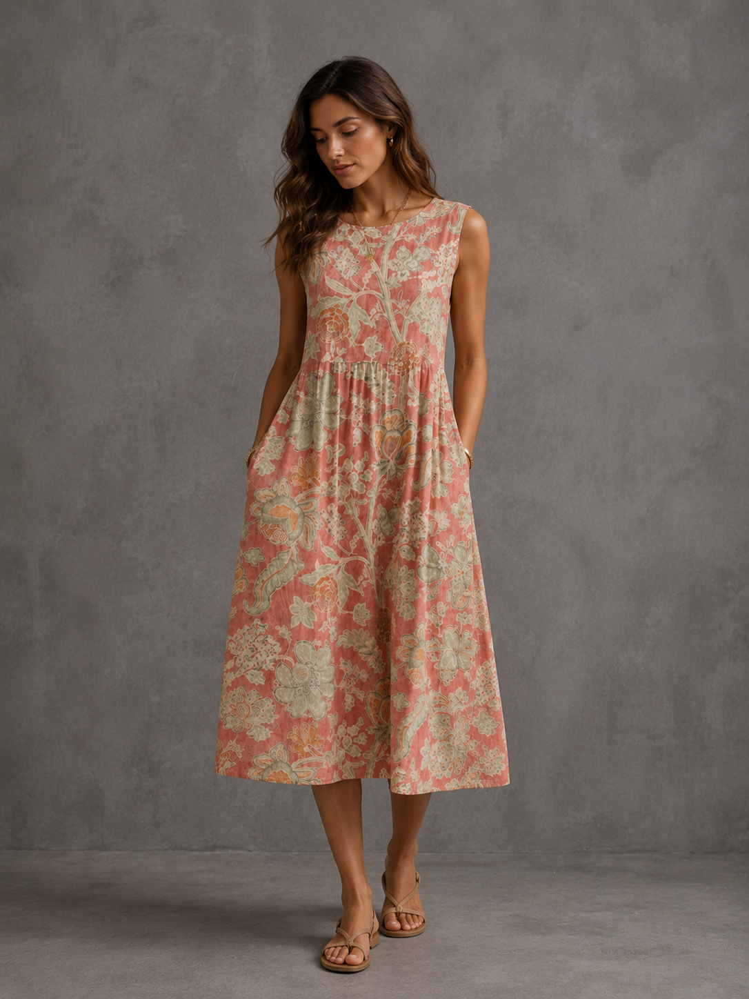 Blush Meadow Midi Dress | SIMSHA