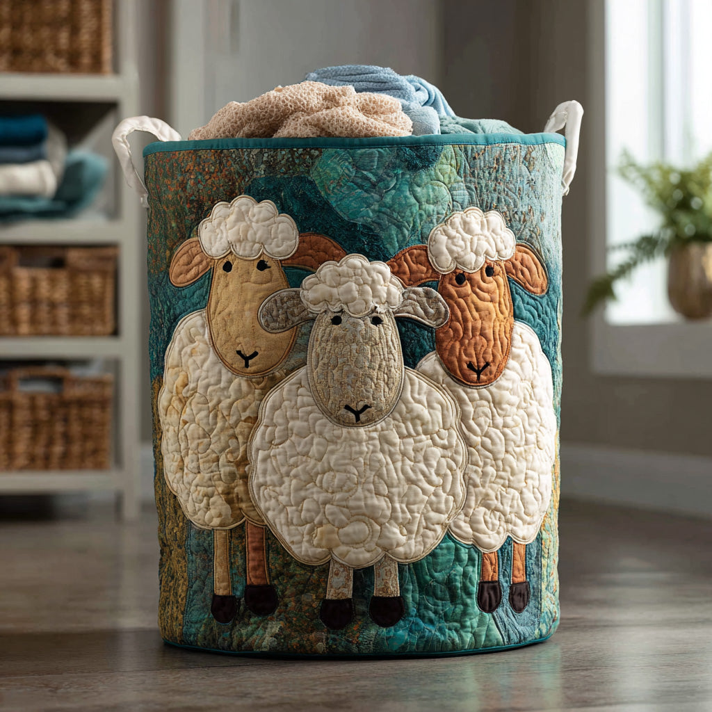 Luna™ | Fluffy Sheep Parade Laundry Basket