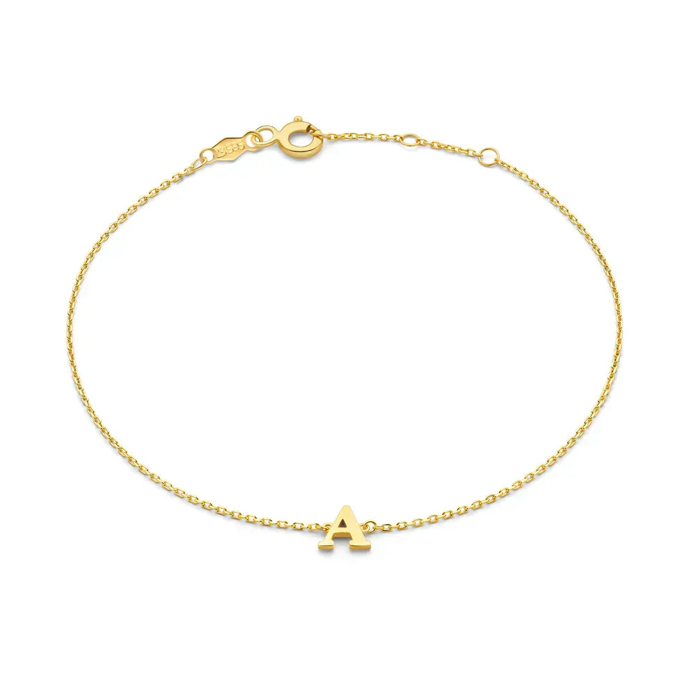 Gold Initial Bracelet Vita Signa
