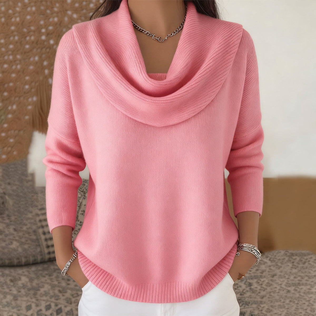 Eleanor™ | Elegant Cowl Neck Jumper