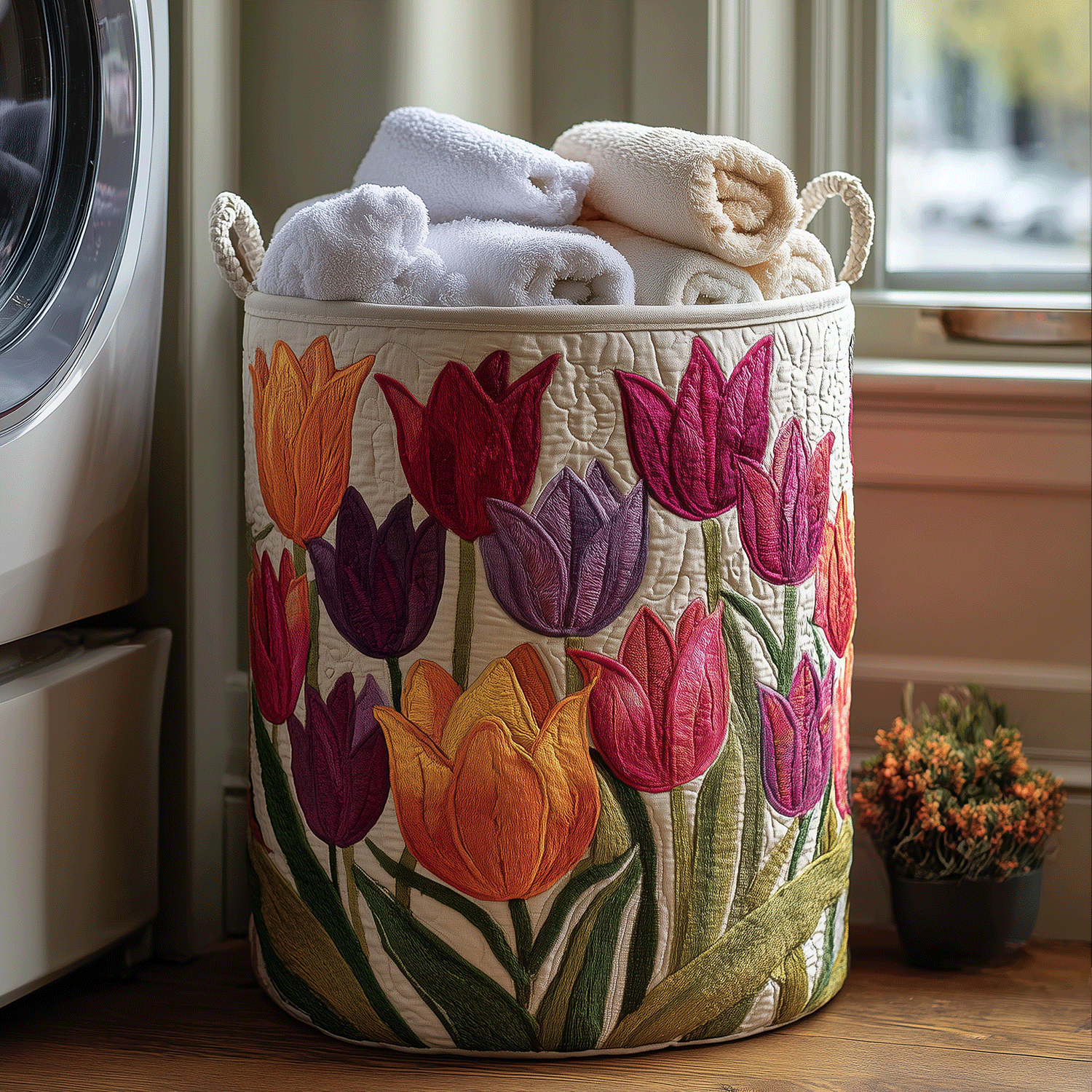 Rosalie™ | Tulip Garden Laundry Basket
