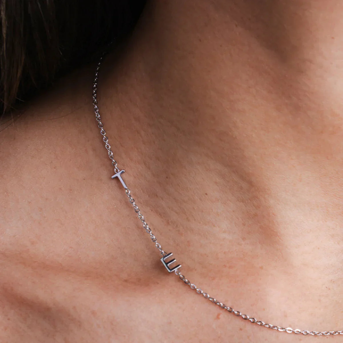 Personalised Necklace with Side Initial