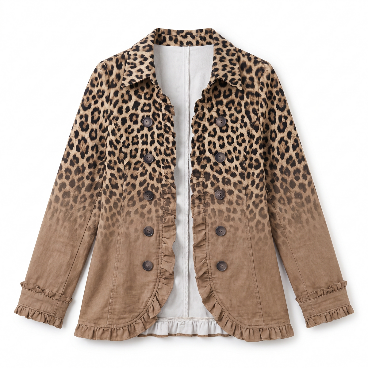 Corinne™ Vintage Leopard Ruffle Jacket