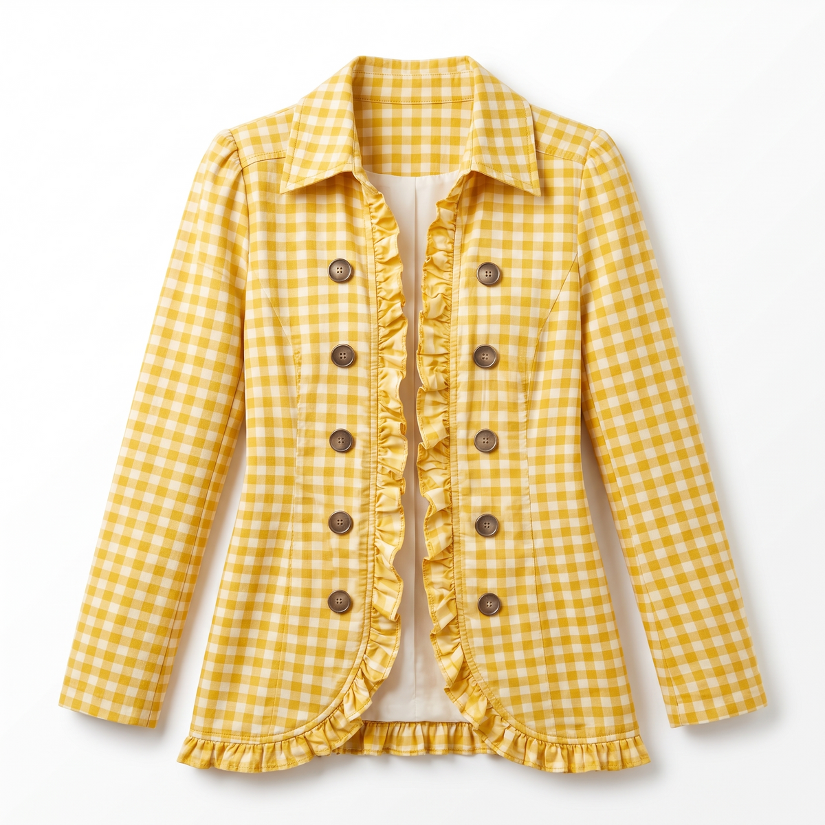 Madeleine™ Gingham Button Jacket