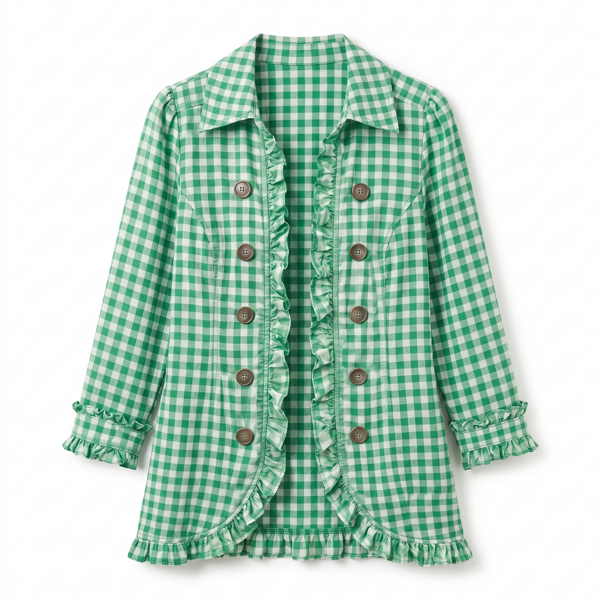 Madeleine™ Gingham Button Jacket