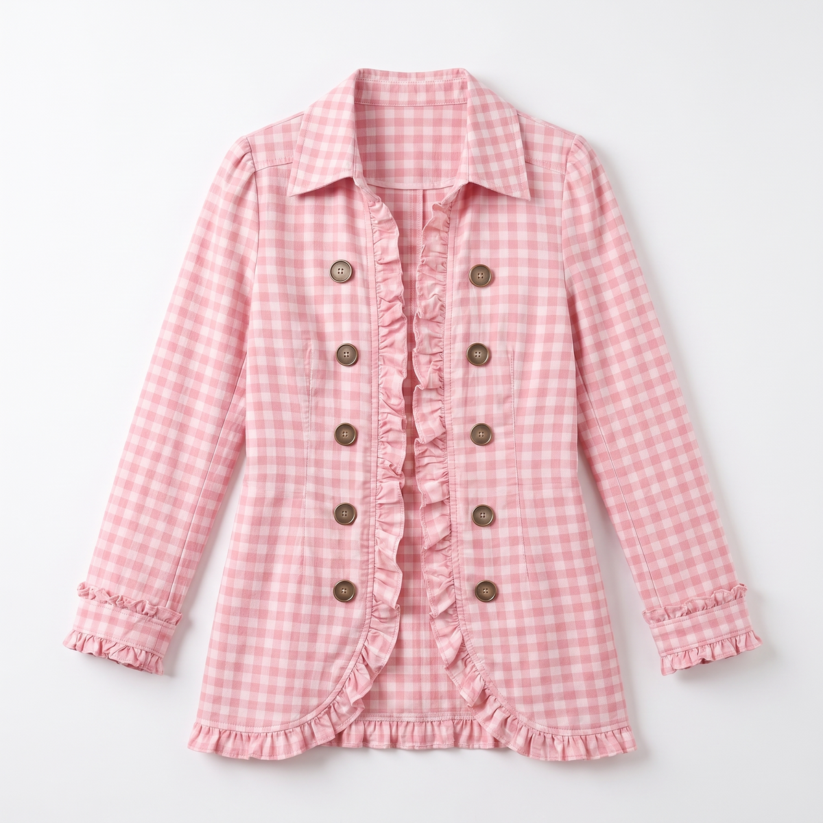 Madeleine™ Gingham Button Jacket