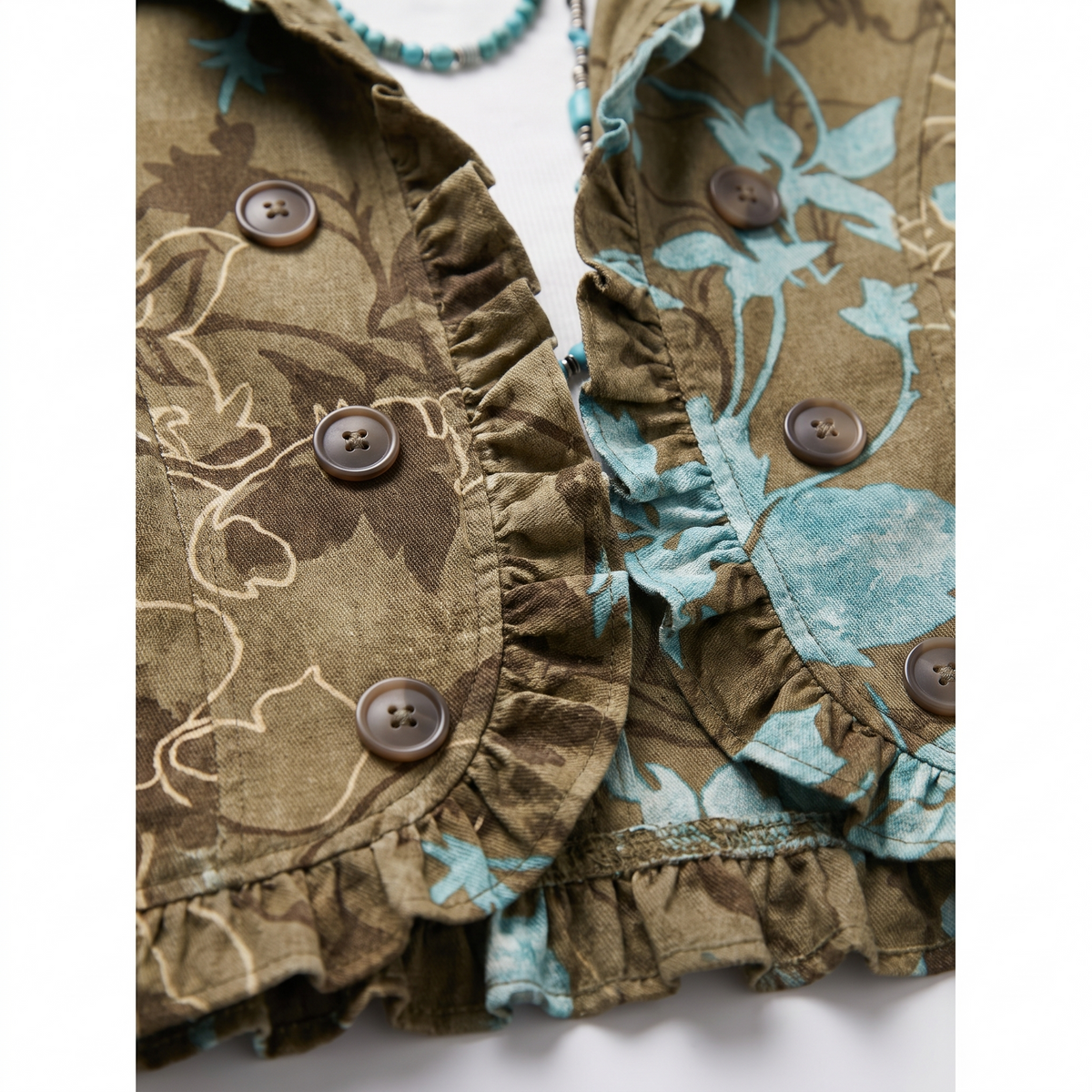 Isla™ Vintage Floral Ruffle Jacket