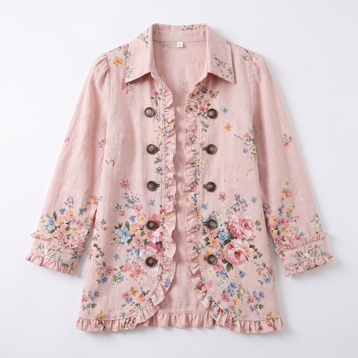 Livia™ Floral Ruffle Button Jacket