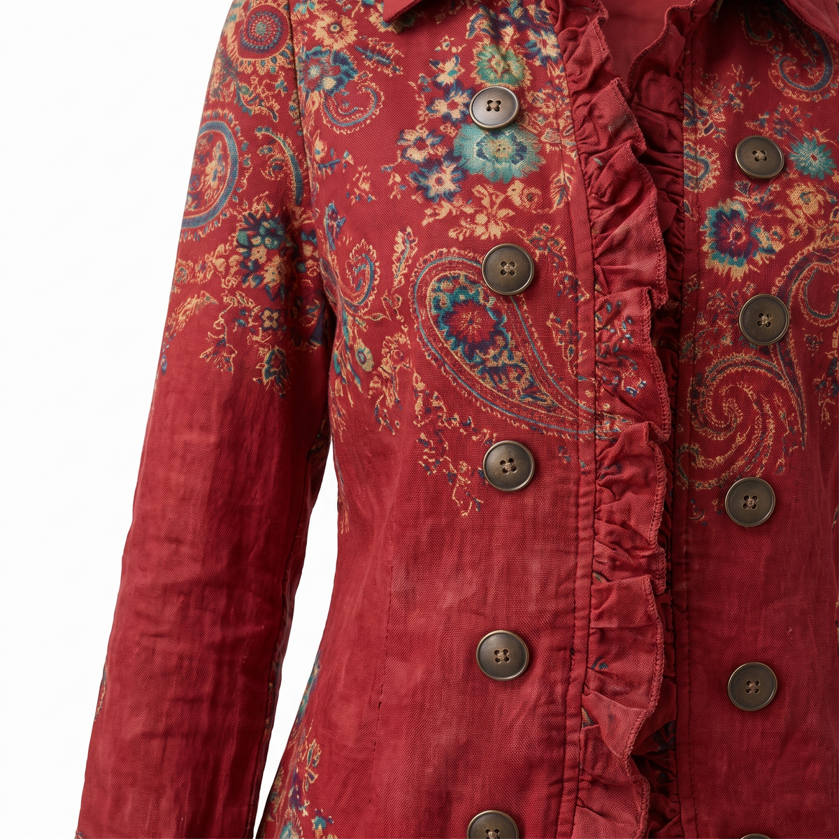 Rosalie™ Boho Paisley Ruffle Jacket