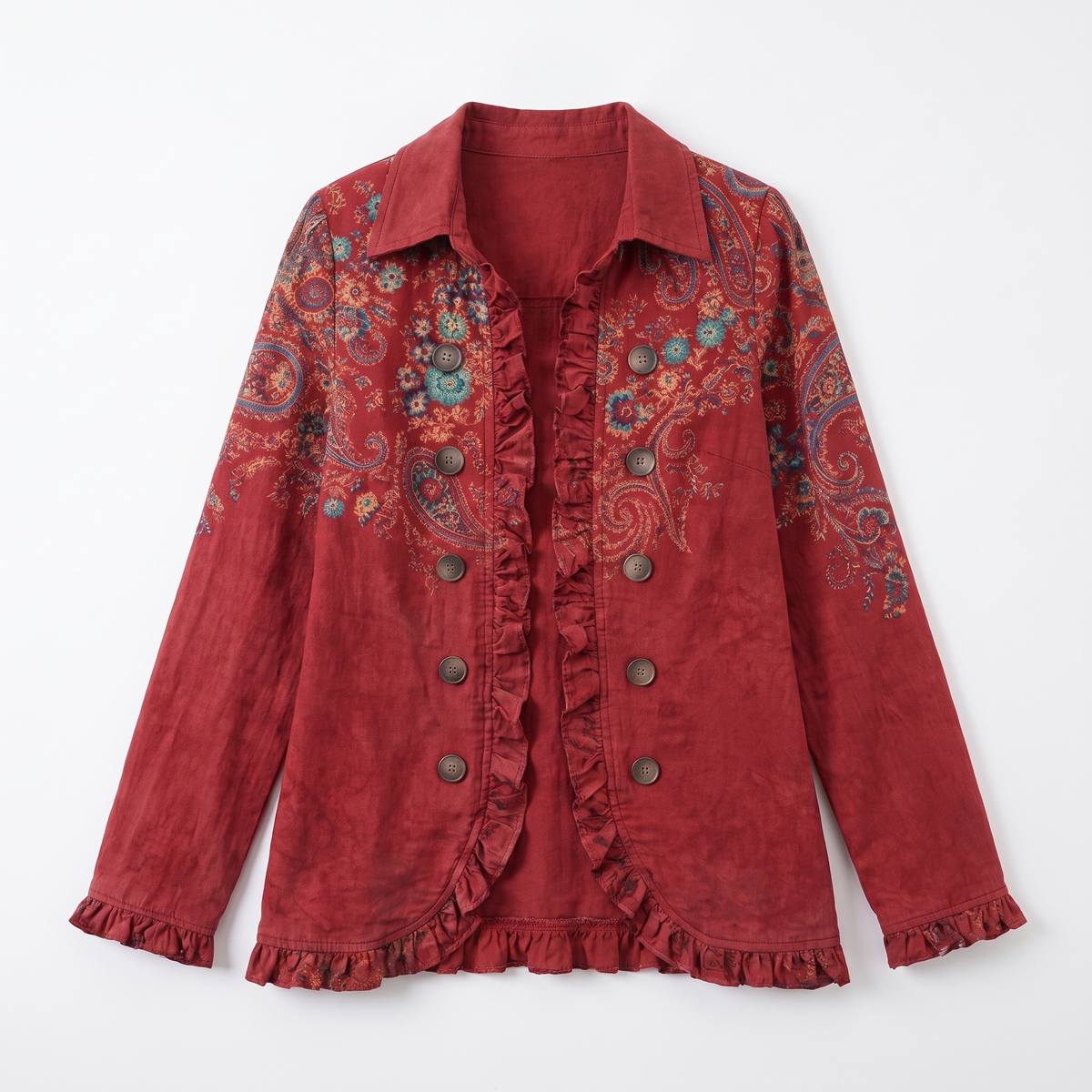 Rosalie™ Boho Paisley Ruffle Jacket