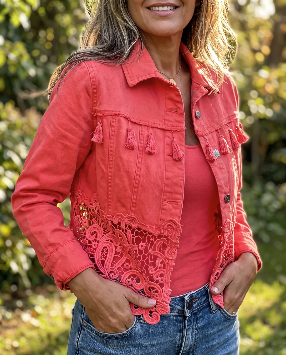 Genevieve™ Fringe Lace Jacket